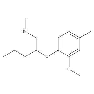 2-(2-Methoxy-4-methylphenoxy)-N-methyl-1-pentanamine结构式