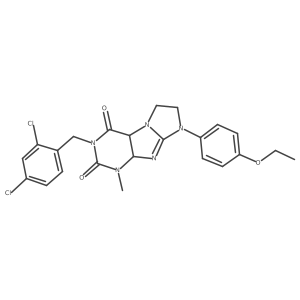 2-[(2,4-Dichlorophenyl)methyl]-6-(4-ethoxyphenyl)-4-methyl-4a,7,8,9a-tetrahydropurino[7,8-a]imidazole-1,3-dione Structure
