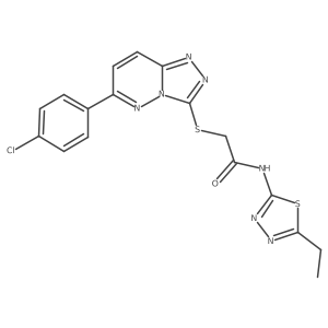 2-((6-(4-chlorophenyl)-[1,2,4]triazolo[4,3-b]pyridazin-3-yl)thio)-N-(5-ethyl-1,3,4-thiadiazol-2-yl)acetamide Structure