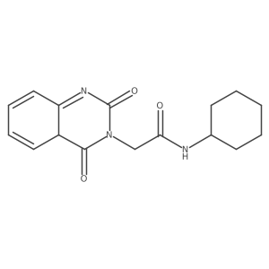 N-cyclohexyl-2-(2,4-dioxo-4aH-quinazolin-3-yl)acetamide结构式