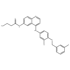 3-Amino-N-[4-[[3-chloro-4-[(3-fluorobenzyl)oxy]phenyl]amino]-6-quinazolinyl]propanamide Structure