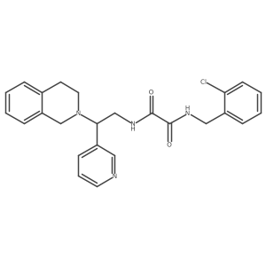 N-(2-chlorobenzyl)-N'-[2-(3,4-dihydroisoquinolin-2(1H)-yl)-2-pyridin-3-ylethyl]ethanediamide结构式