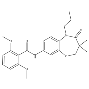 N-(3,3-dimethyl-4-oxo-5-propyl-2,3,4,5-tetrahydrobenzo[b][1,4]oxazepin-8-yl)-2,6-dimethoxybenzamide结构式