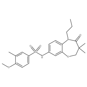 N-(3,3-dimethyl-4-oxo-5-propyl-2,3,4,5-tetrahydrobenzo[b][1,4]oxazepin-8-yl)-4-methoxy-3-methylbenzenesulfonamide Structure
