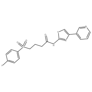 4-((4-fluorophenyl)sulfonyl)-N-(4-(pyridin-3-yl)thiazol-2-yl)butanamide结构式