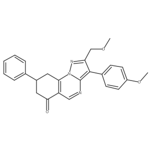 2-(methoxymethyl)-3-(4-methoxyphenyl)-8-phenyl-8,9-dihydropyrazolo[1,5-a]quinazolin-6(7H)-one Structure