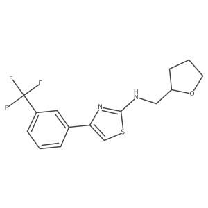 N-(oxolan-2-ylmethyl)-4-[3-(trifluoromethyl)phenyl]-1,3-thiazol-2-amine Structure