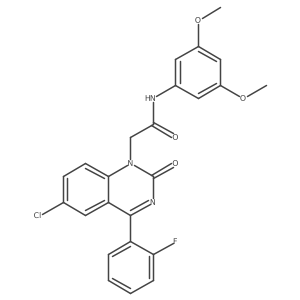 2-[6-chloro-4-(2-fluorophenyl)-2-oxo-quinazolin-1-yl]-N-(3,5-dimethoxyphenyl)acetamide Structure