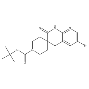 Tert-butyl 6-bromo-2-oxo-2,4-dihydro-1H-spiro[[1,8]naphthyridine-3,4'-piperidine]-1'-carboxylate Structure