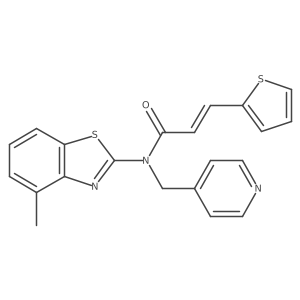 (E)-N-(4-methylbenzo[d]thiazol-2-yl)-N-(pyridin-4-ylmethyl)-3-(thiophen-2-yl)acrylamide结构式