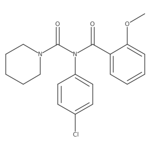 N-(4-chlorophenyl)-N-(2-methoxybenzoyl)piperidine-1-carboxamide结构式