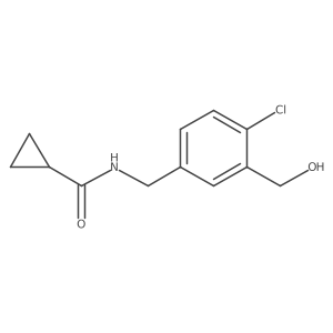 Cyclopropanecarboxylic acid 4-chloro-3-hydroxymethyl-benzylamide Structure