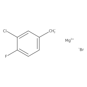 3-Chloro-4-fluorobenzylmagnesium bromide, 0.25M in 2-MeTHF结构式