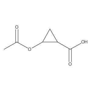 2-Acetoxycyclopropanecarboxylic acid Structure