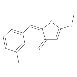 2-(3-Methylbenzylidene)-5-(methylthio)thiophen-3(2H)-one结构式