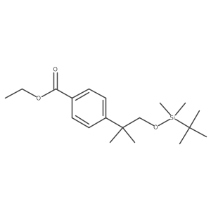 Ethyl 4-(2-{[tert-butyl(dimethyl)silyl]oxy}-l,l-dimethylethyl)benzoate结构式