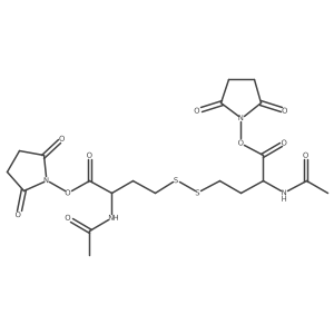 (2S,2'S)-Bis(2,5-dioxopyrrolidin-1-yl) 4,4'-disulfanediylbis(2-acetamidobutanoate) Structure