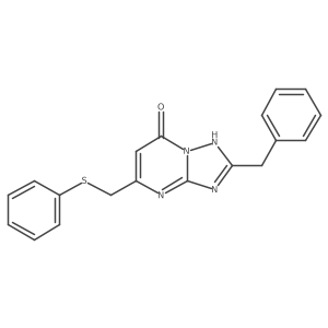 2-benzyl-5-(phenylsulfanylmethyl)-1H-[1,2,4]triazolo[1,5-a]pyrimidin-7-one Structure