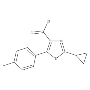 2-Cyclopropyl-5-(4-methyl-phenyl)-thiazole-4-carboxylic acid Structure