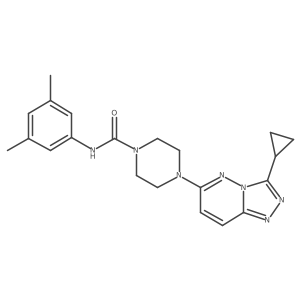 4-{3-cyclopropyl-[1,2,4]triazolo[4,3-b]pyridazin-6-yl}-N-(3,5-dimethylphenyl)piperazine-1-carboxamide结构式