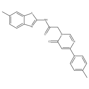 N-(6-methylbenzo[d]thiazol-2-yl)-2-(6-oxo-4-(p-tolyl)pyrimidin-1(6H)-yl)acetamide Structure