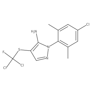 1-(4-Chloro-2,6-dimethylphenyl)-4-[(dichlorofluoromethyl)thio]-1H-pyrazol-5-amine结构式