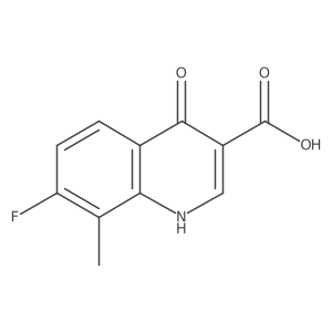 7-Fluoro-4-hydroxy-8-methylquinoline-3-carboxylic acid Structure