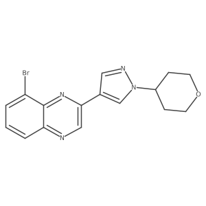 8-Bromo-2-[1-(oxan-4-yl)pyrazol-4-yl]quinoxaline结构式