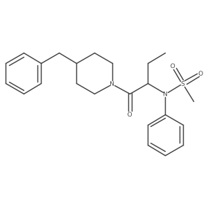 N-Phenyl-N-[1-[[4-(phenylmethyl)-1-piperidinyl]carbonyl]propyl]methanesulfonamide Structure