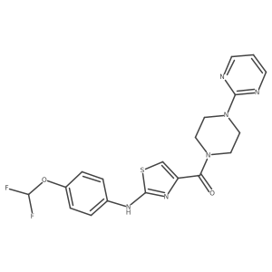 O=C(c1csc(Nc2ccc(OC(F)F)cc2)n1)N1CCN(c2ncccn2)CC1结构式