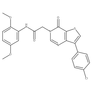 2-[7-(4-chlorophenyl)-4-oxothieno[3,2-d]pyrimidin-3(4H)-yl]-N-(2,5-dimethoxyphenyl)acetamide结构式