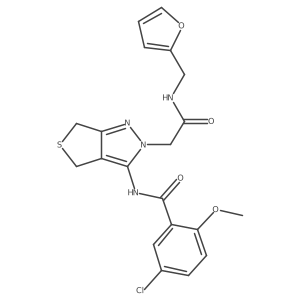 5-chloro-N-(2-(2-((furan-2-ylmethyl)amino)-2-oxoethyl)-4,6-dihydro-2H-thieno[3,4-c]pyrazol-3-yl)-2-methoxybenzamide Structure