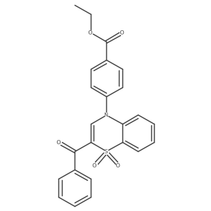 ethyl 4-(2-benzoyl-1,1-dioxido-4H-1,4-benzothiazin-4-yl)benzoate结构式