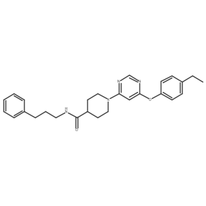 1-[6-(4-ethylphenoxy)pyrimidin-4-yl]-N-(3-phenylpropyl)piperidine-4-carboxamide Structure