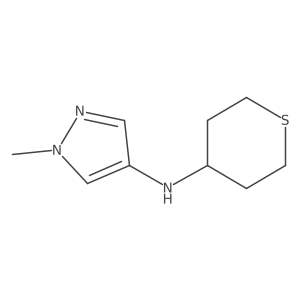 1-methyl-N-(thian-4-yl)-1H-pyrazol-4-amine结构式