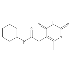 N-cyclohexyl-2-(6-methyl-2,4-dioxo-1,2,3,4-tetrahydropyrimidin-5-yl)acetamide结构式
