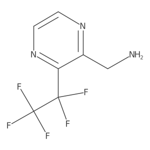 3-(1,1,2,2,2-Pentafluoroethyl)-2-pyrazinemethanamine结构式