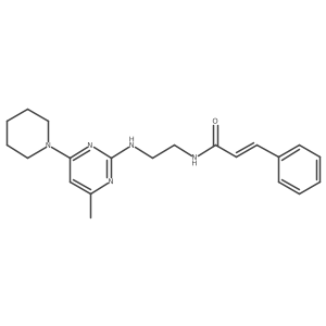 N-(2-((4-methyl-6-(piperidin-1-yl)pyrimidin-2-yl)amino)ethyl)cinnamamide Structure