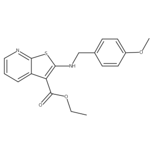 Ethyl 2-[(4-methoxyphenyl)methylamino]thieno[2,3-b]pyridine-3-carboxylate Structure