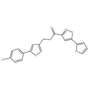(5-(4-Chlorophenyl)isoxazol-3-yl)methyl 5-(furan-2-yl)isoxazole-3-carboxylate结构式