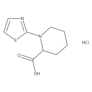 1-(1,3-Thiazol-2-yl)piperidine-2-carboxylic acid hydrochloride Structure