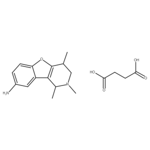 1,2,4-Trimethyl-1,2,3,4-tetrahydrobenzofuro[3,2-c]pyridin-8-amine succinate结构式