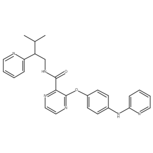 N-[3-Methyl-2-(2-pyridinyl)butyl]-3-[4-(2-pyridinylamino)phenoxy]-2-pyrazinecarboxamide Structure