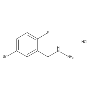 [(5-Bromo-2-fluorophenyl)methyl]hydrazine hydrochloride Structure