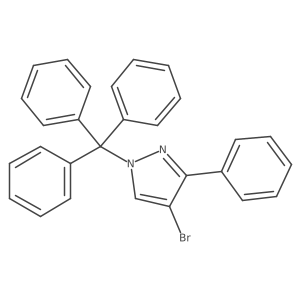 4-Bromo-3-phenyl-1-trityl-1H-pyrazole结构式