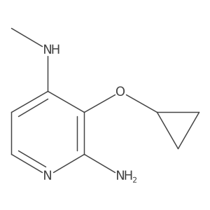 3-Cyclopropoxy-N4-methylpyridine-2,4-diamine结构式