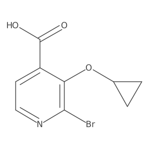 2-Bromo-3-cyclopropoxyisonicotinic acid结构式