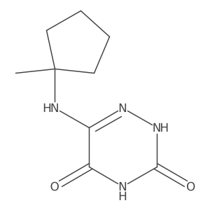 6-[(1-Methylcyclopentyl)amino]-1,2,4-triazine-3,5(2H,4H)-dione结构式