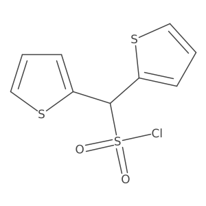 Bis(thiophen-2-yl)methanesulfonyl chloride Structure