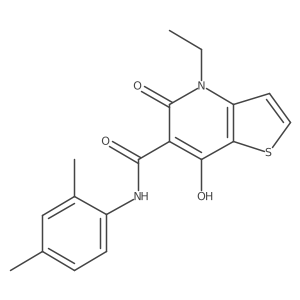 N-(2,4-dimethylphenyl)-4-ethyl-7-hydroxy-5-oxo-4,5-dihydrothieno[3,2-b]pyridine-6-carboxamide结构式